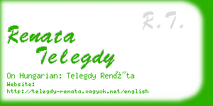 renata telegdy business card